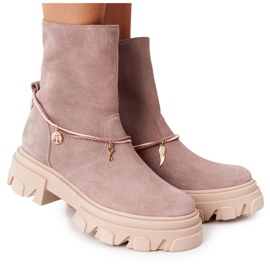 Botas de ante Workery Lewski Shoes 3006-0 Beige