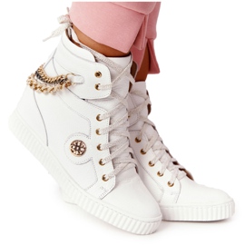 Deportivas Cuña Piel Lewski Shoes 3004-0 Blanco