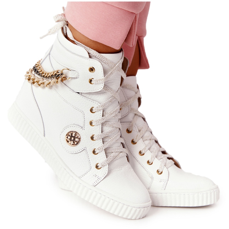 Deportivas Cuña Piel Lewski Shoes 3004-0 Blanco