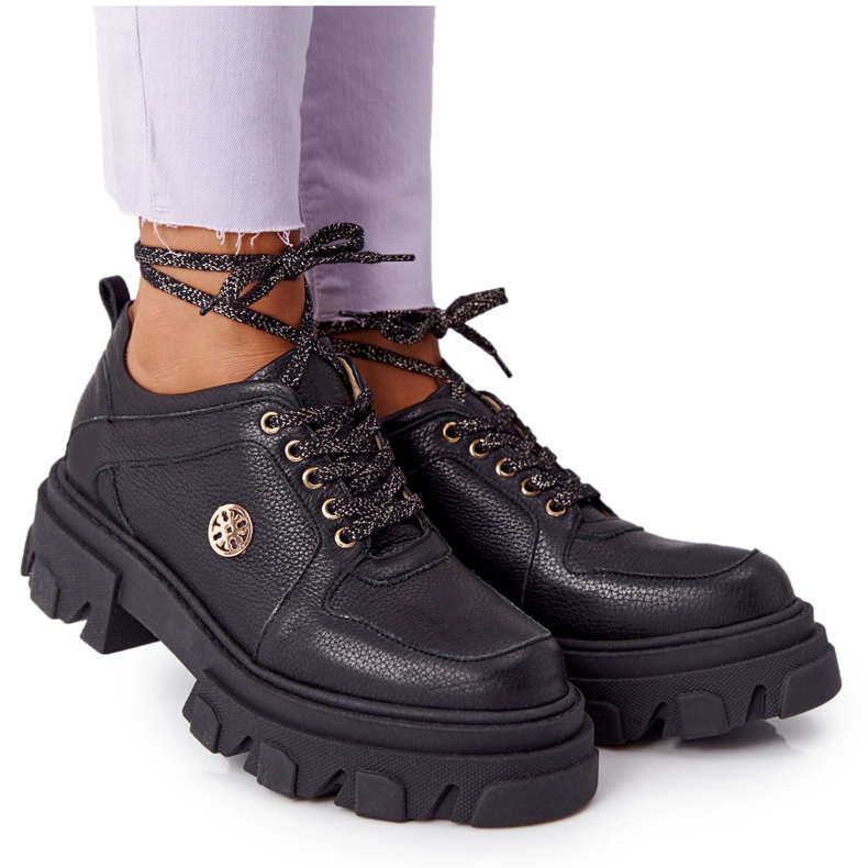 Lewski Shoes Zapatos Oxford de cuero Lewski 3011-0 Negro