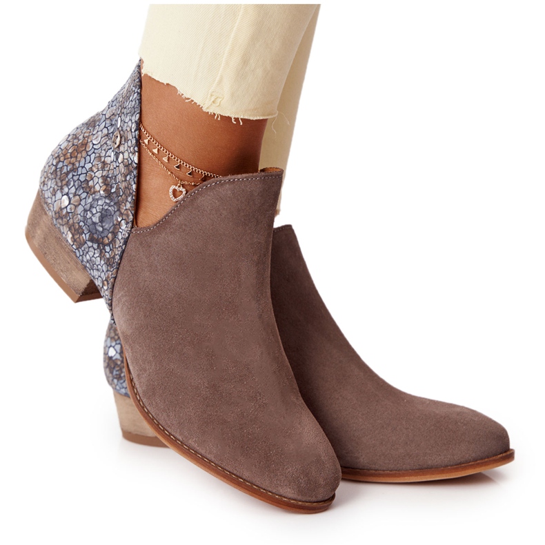 Botas de piel mujer Maciejka Dark Beige 04091-65