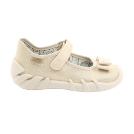 Zapatillas para niños de Befado con un arco 109p206 de oro dorado