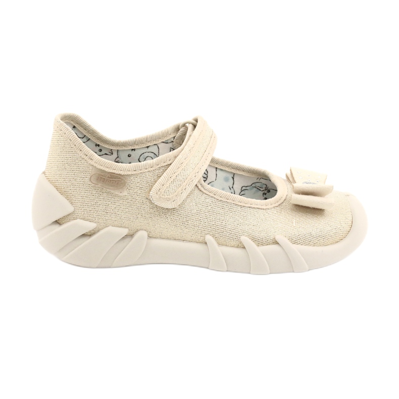 Zapatillas para niños de Befado con un arco 109p206 de oro dorado
