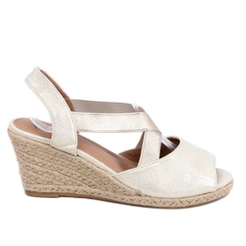 Sandalias alpargatas con cuñas oro 9R38 Oro dorado