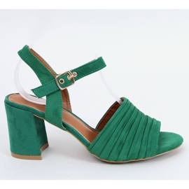 Sandalias de tacón verde 1L-19267 Verde