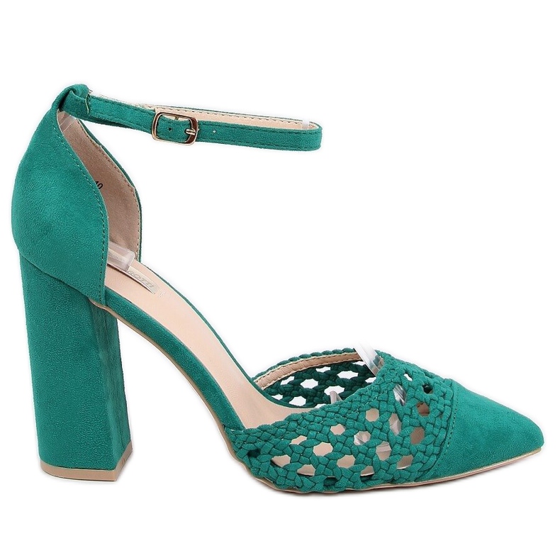 Zapatos de salón tacones altos verde expuesto 1JB-19228 Verde