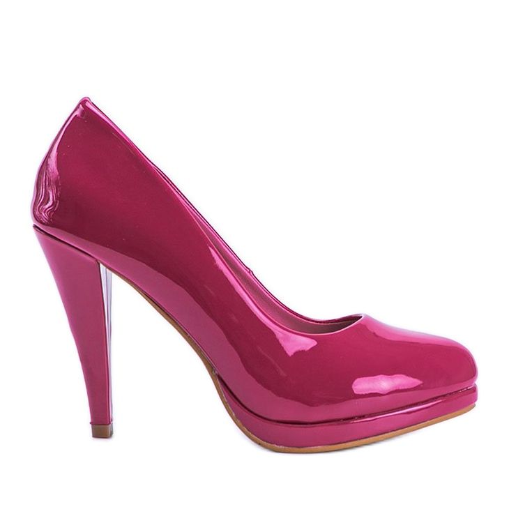 Zapatos de salón rosas lacados en la plataforma Carrie rosado