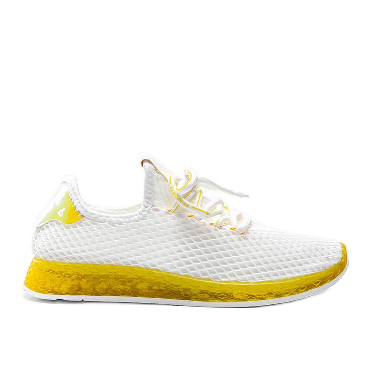 Zapatos sin cordones Marley en blanco y amarillo Zapatos sin cordones Marley en blanco y amarillo