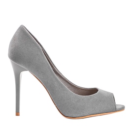 Zapatos de salón grises con tacón de aguja Janessa Zapatos de salón grises con tacón de aguja Janessa
