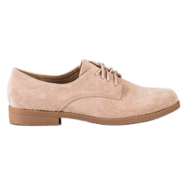 SHELOVET Zapatos clásicos con cordones beige