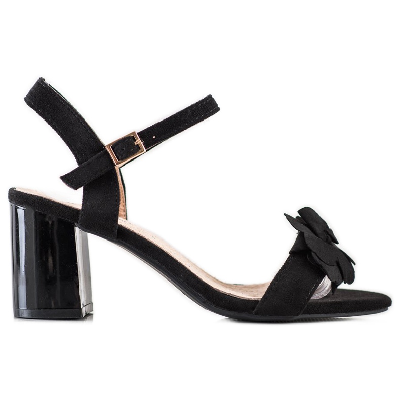 S. BARSKI Sandalias Con Flor S.BARSKI negro