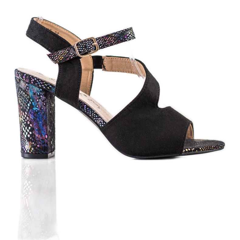 S. BARSKI Sandalias Con Tacón Decorativo S.BARSKI negro