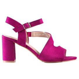 S. BARSKI Sandalias de tacón de moda de S.BARSKI rosado