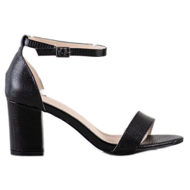 Goodin Sandalias clásicas de tacón alto negro