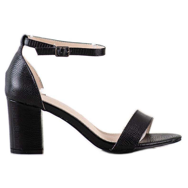 Goodin Sandalias clásicas de tacón alto negro