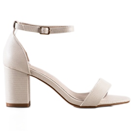 Goodin Sandalias clásicas de tacón alto beige