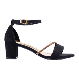 Goodin Sandalias Elegantes Con Circonita negro