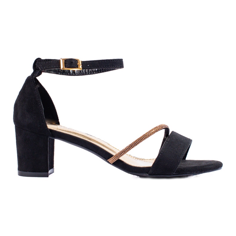 Goodin Sandalias Elegantes Con Circonita negro