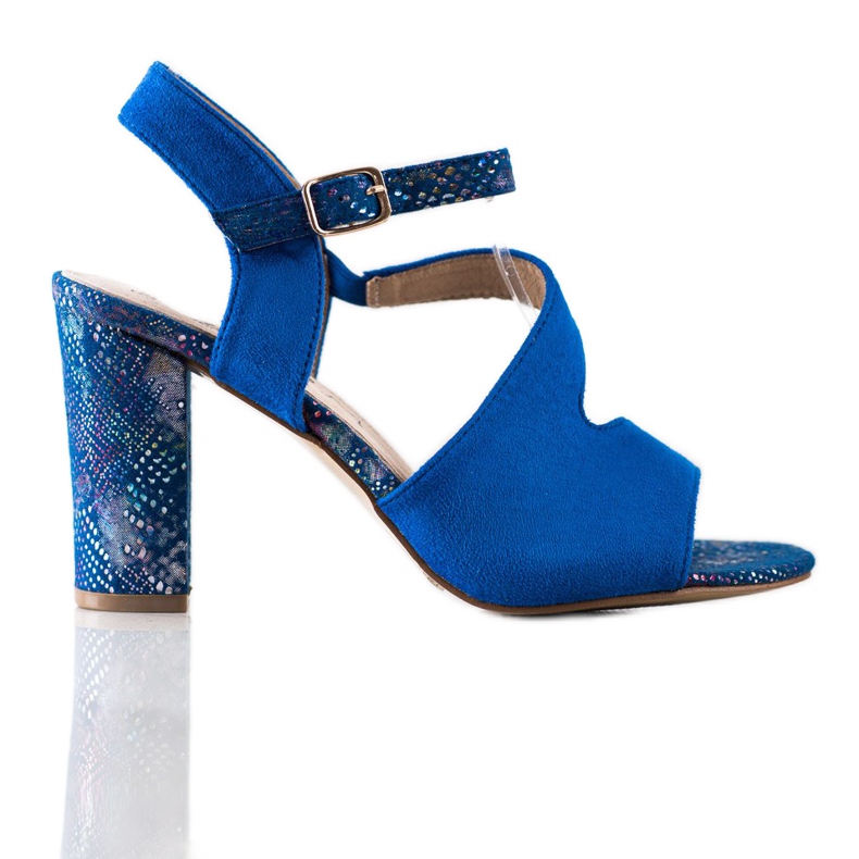 S. BARSKI Sandalias Con Tacón Decorativo S.BARSKI azul