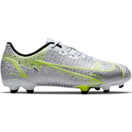 Zapatos de fútbol Nike Mercurial Vapor 14 Academy FG / MG Junior CV0811 107 plata