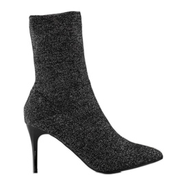 Sabatina Botas de primavera con tacón alto negro Sabatina Botas de primavera con tacón alto negro