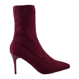 Sabatina Botas de primavera con tacón alto rojo