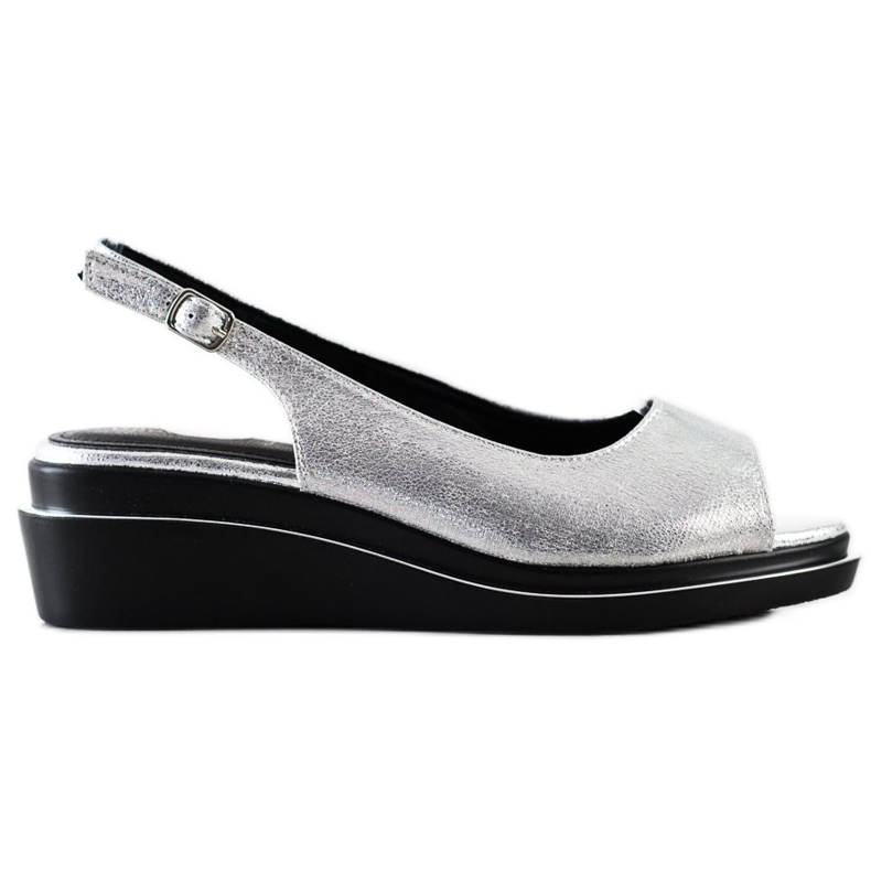 Goodin Sandalias plateadas brillantes plata