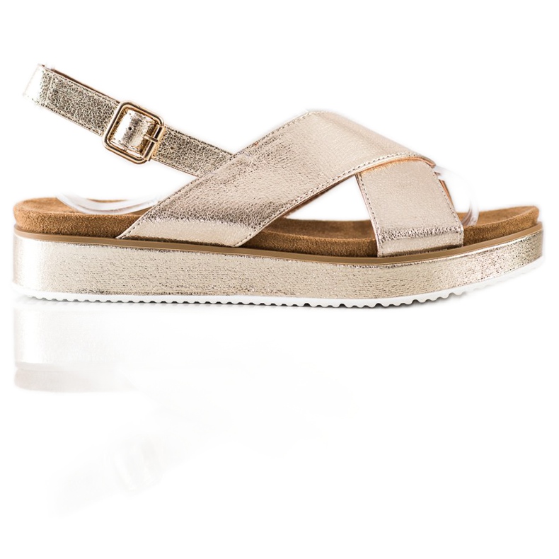 Goodin Sandalias doradas en la plataforma dorado