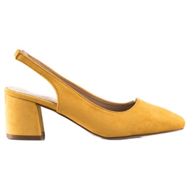 Goodin Zapatos sin cordones con talón expuesto amarillo