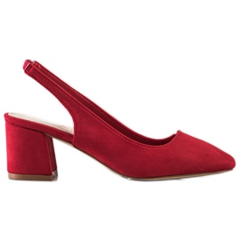 Goodin Zapatos sin cordones con talón expuesto rojo