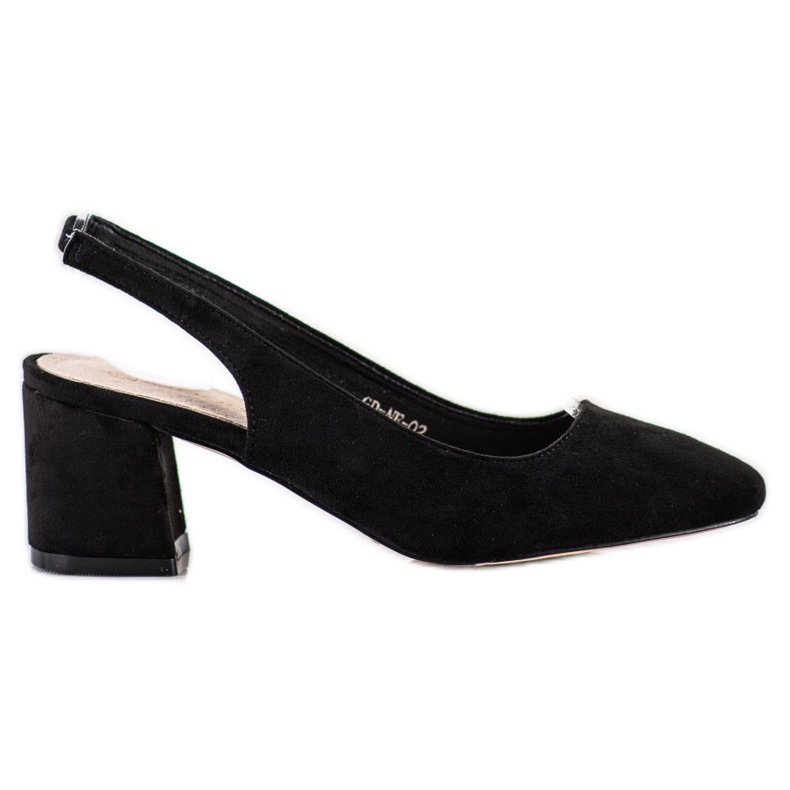 Goodin Zapatos sin cordones con talón expuesto negro
