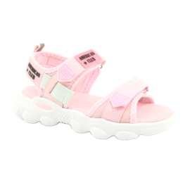 American Club Sandalias deportivas rosas de niñas RL32/21 rosado
