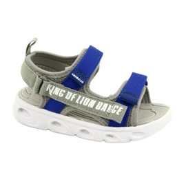 American Club Sandals Boys With Velcro Foam Insole RL27/21 Gray gris
