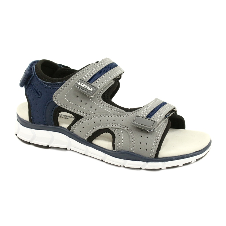 American Club Sports Sports Boys Inserto de cuero ES33/21 Gray gris
