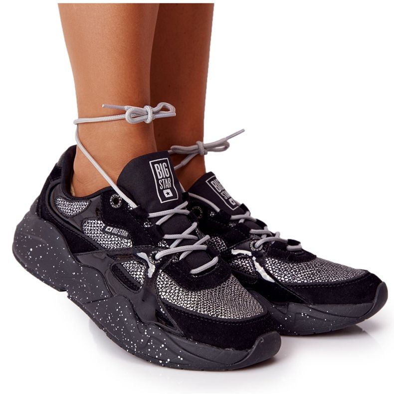 Zapatos deportivos de mujer Memory Foam Big Star HH274325 Negro