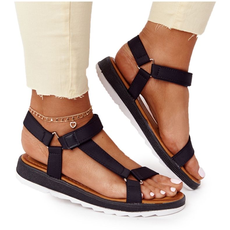 Sandalias de mujer con suela de goma negra Stranger negro