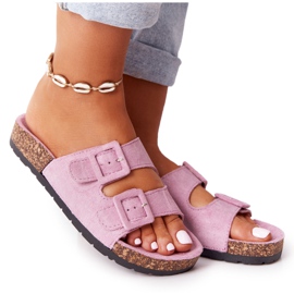 MSMG Zapatillas de ante con suela de corcho Violeta claro Jennifer MSMG Zapatillas de ante con suela de corcho Violeta claro Jennifer