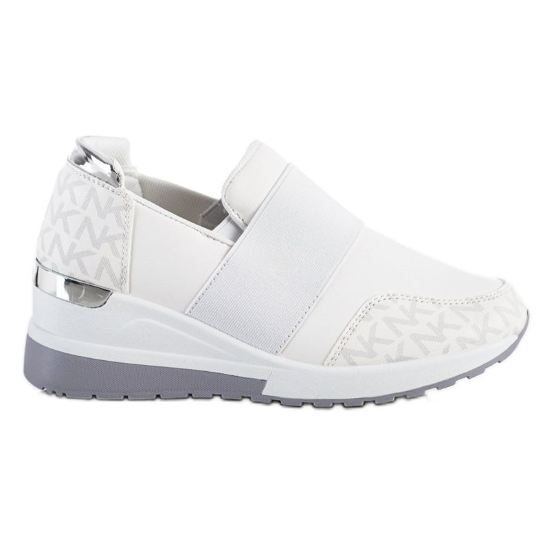SHELOVET Zapatillas blancas sin cordones blanco