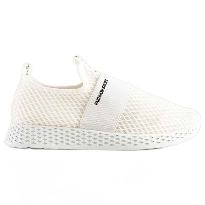 SHELOVET Zapatillas sin cordones con malla blanco