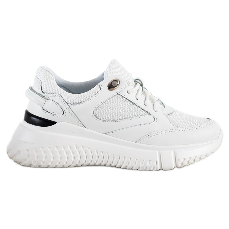 Weide Zapatillas blancas con purpurina blanco