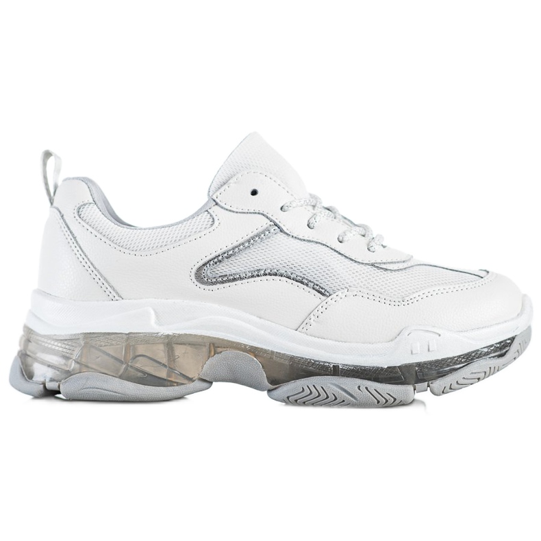 Goodin Zapatillas de cuero blanco