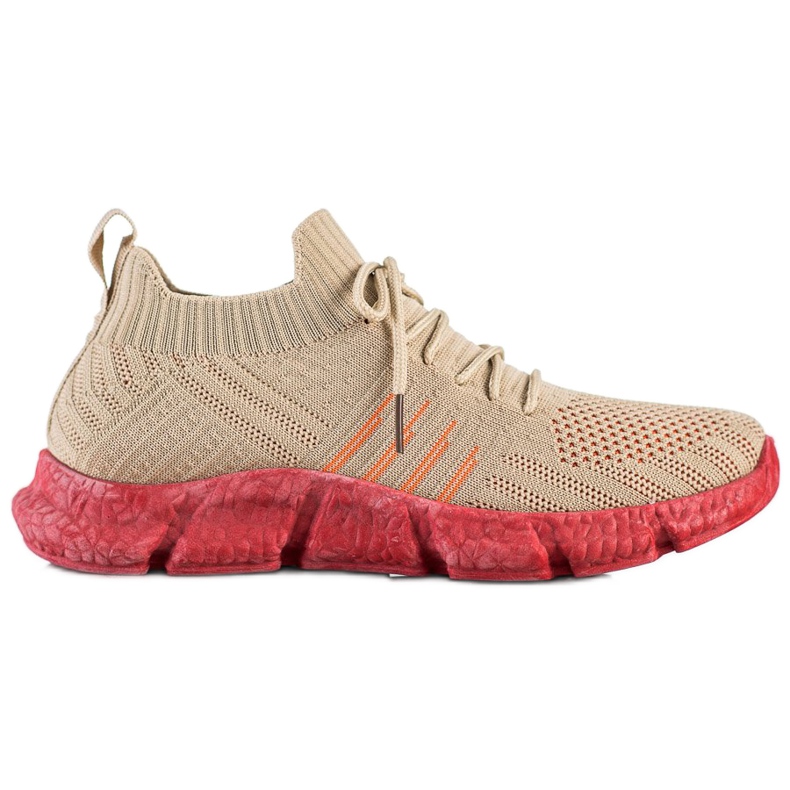 SHELOVET Zapatillas caladas en la plataforma beige