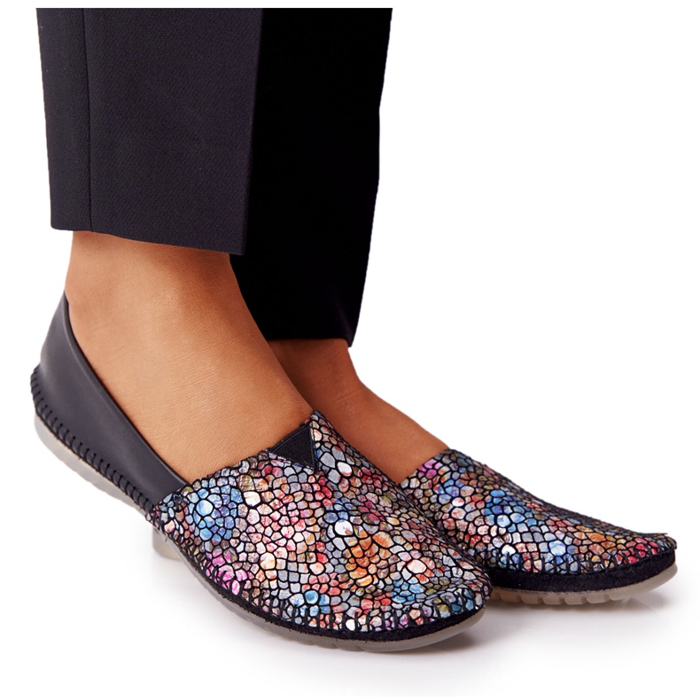 Bailarinas Mujer Piel Maciejka 01930-87 Negras negro multicolor