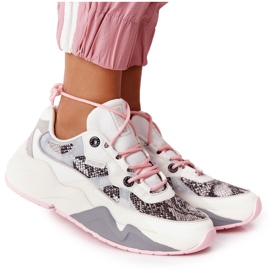 Zapatos Deportivos Mujer Memory Foam Big Star HH274326 Blanco rosado multicolor