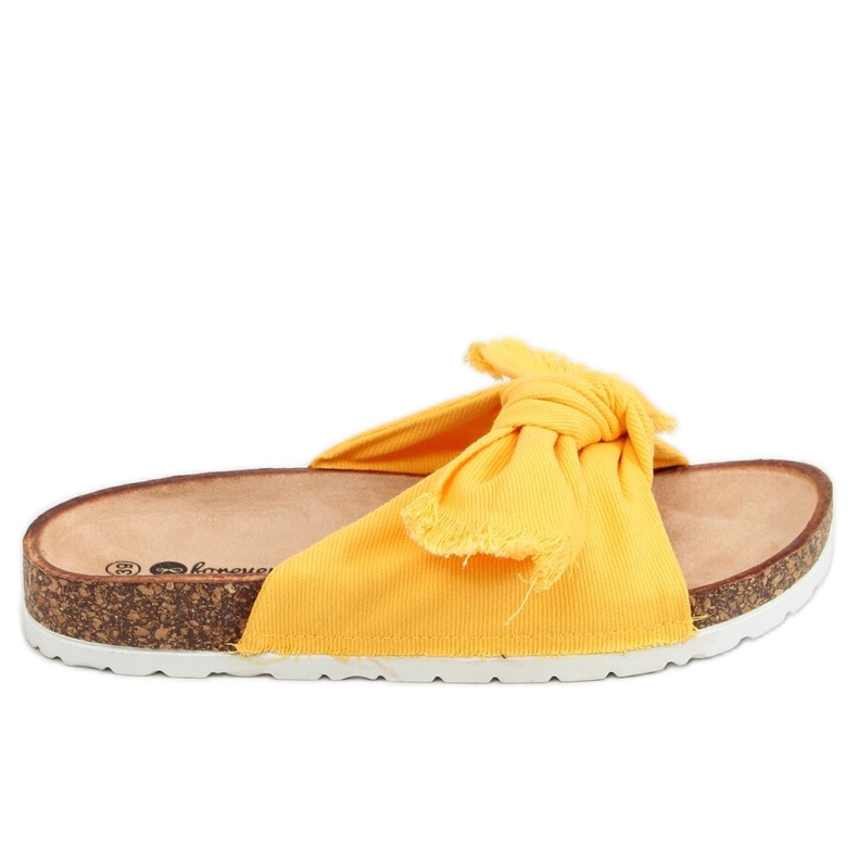 Pantuflas de corcho de algodón WS11 Amarillo miel