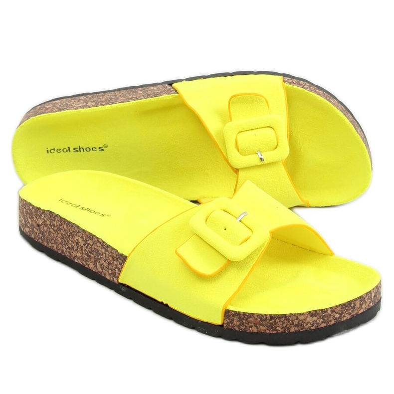 Zapatillas de mujer amarillas amarillas L-1056 Yellow amarillo