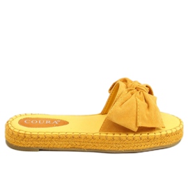 Pantuflas alpargatas con lazo miel 266 Amarillo