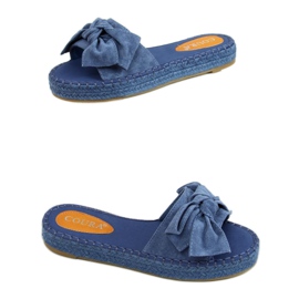 Zapatillas alpargatas azules con lazo 266 Azul