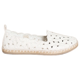 SHELOVET Alpargatas Con Estampado Floral blanco