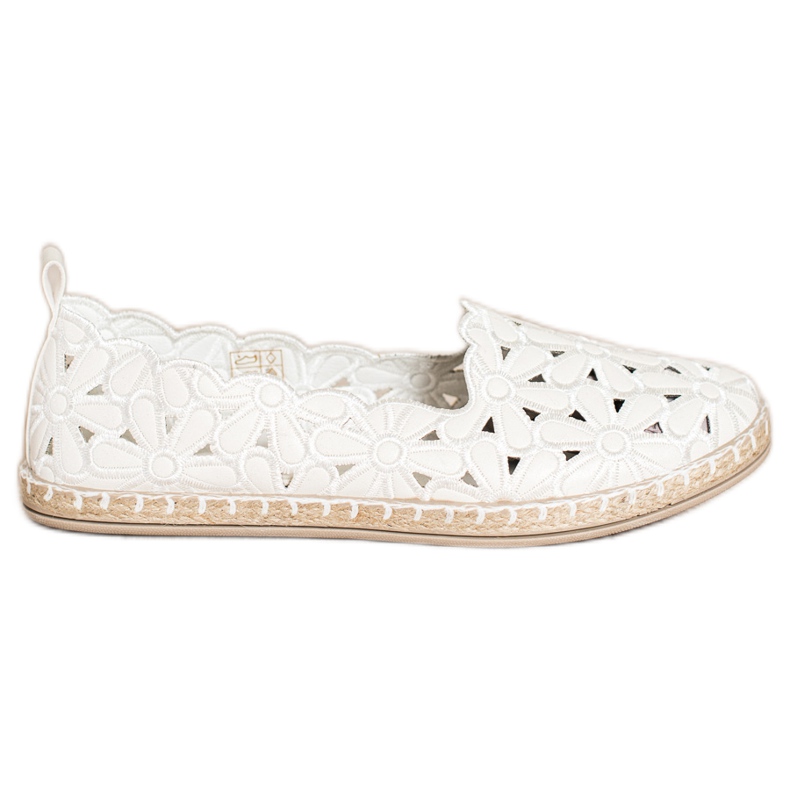 SHELOVET Alpargatas Con Estampado Floral blanco